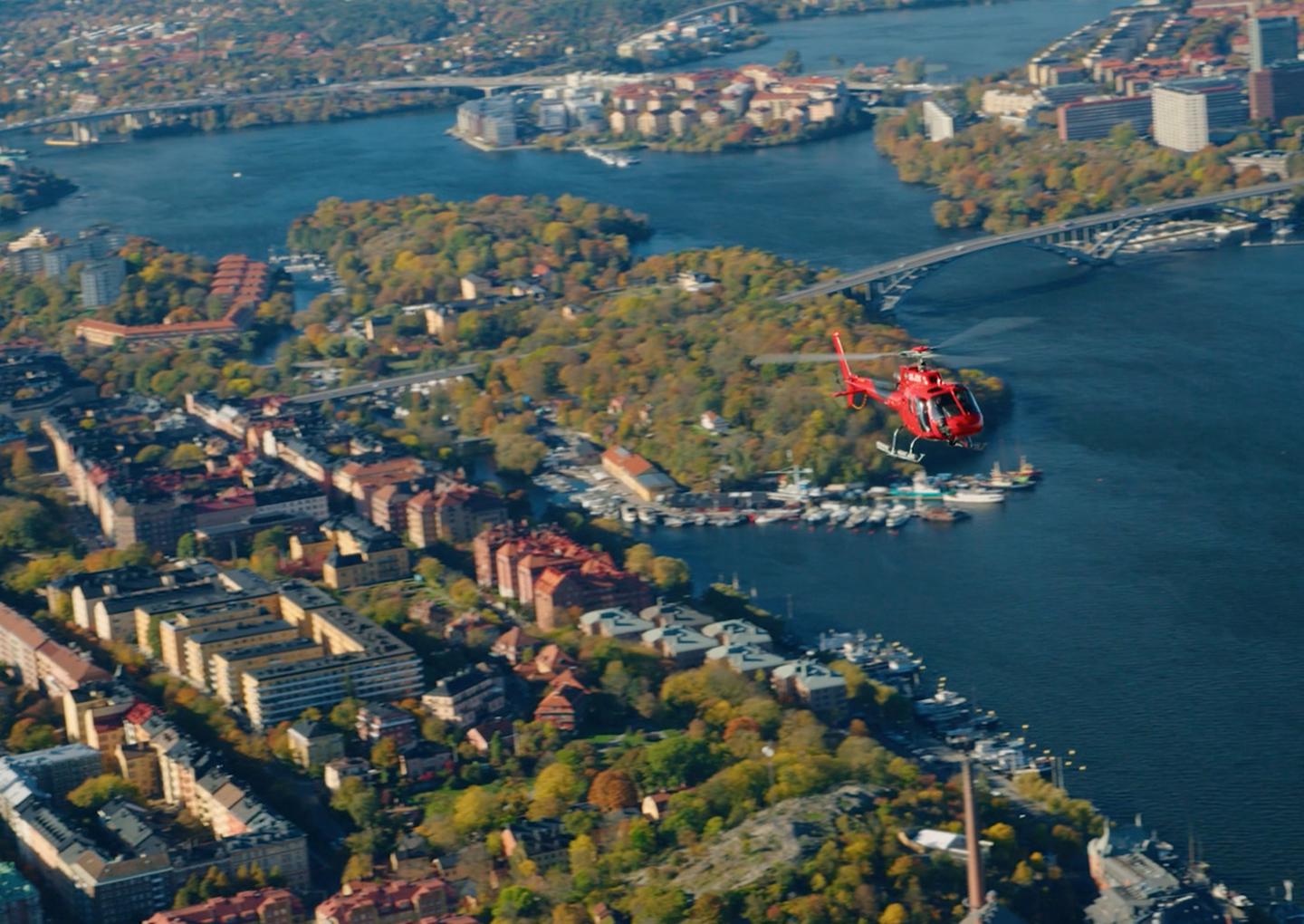 privat helikoptertur stockholm