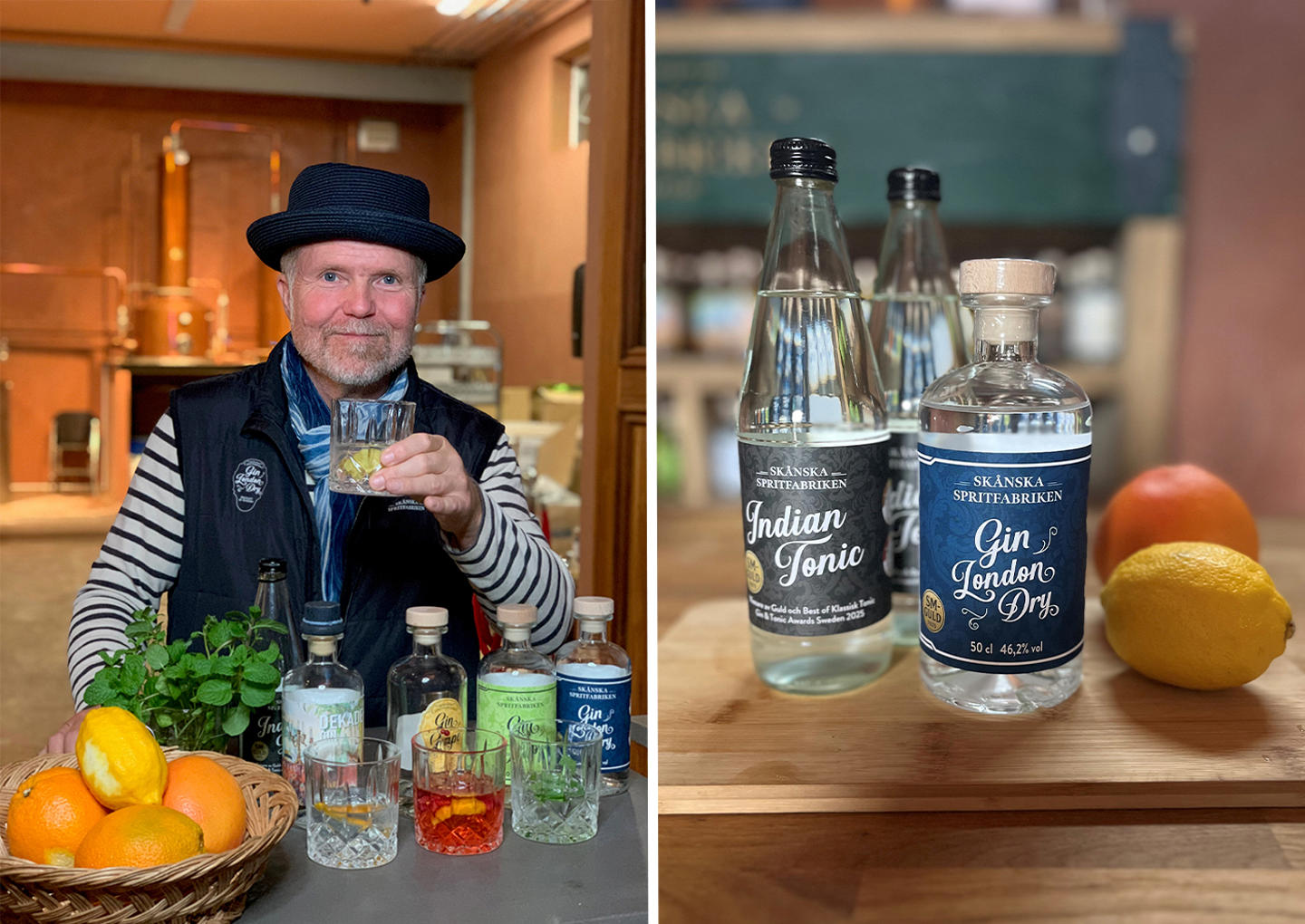 Skånska Spritfabriken Ginprovning för två